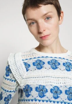 See By Chloé Pullover - White/Blue -Chloé 013d89b7532d4eaa87f53653475c3724
