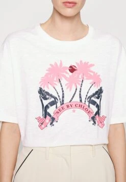 See By Chloé T-Shirt Imprimé - Crystal White -Chloé 0556490f35bd468f88a99b0e940081c3