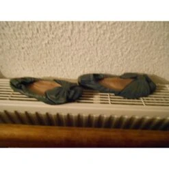 Chloé BALLERINES AVEC GROS NOEUD CUIR BLEU PETROLE POINTURE 36 FR Turquoise -Chloé 107440 3