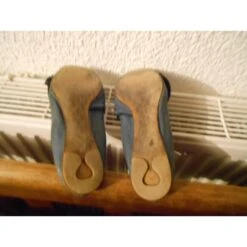 Chloé BALLERINES AVEC GROS NOEUD CUIR BLEU PETROLE POINTURE 36 FR Turquoise -Chloé 107440 4