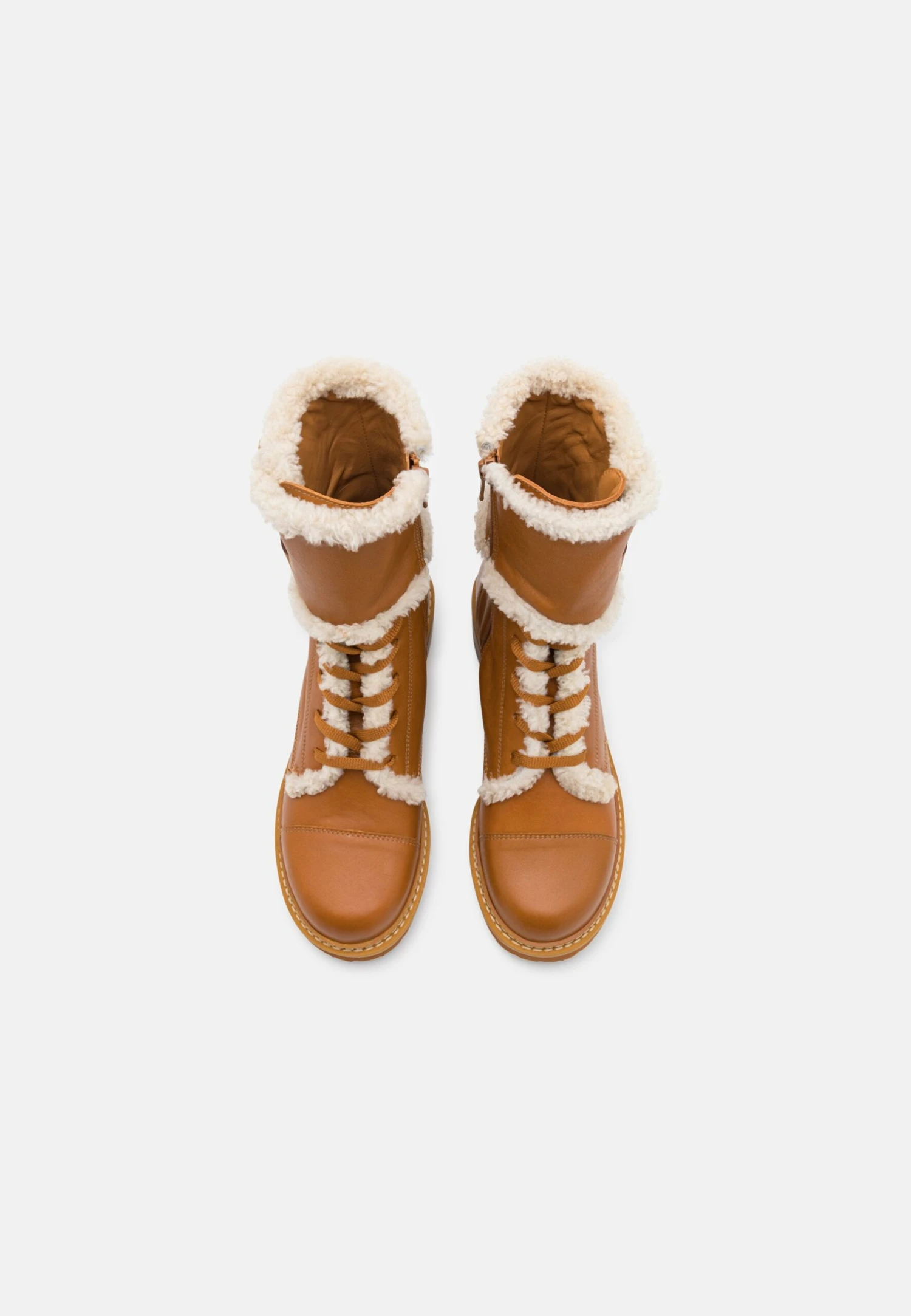See By Chloé Mallory Lace Up Bootie - Bottines À Plateau - Tan 6 See By Chloé Mallory Lace Up Bootie - Bottines À Plateau - Tan – Image 4