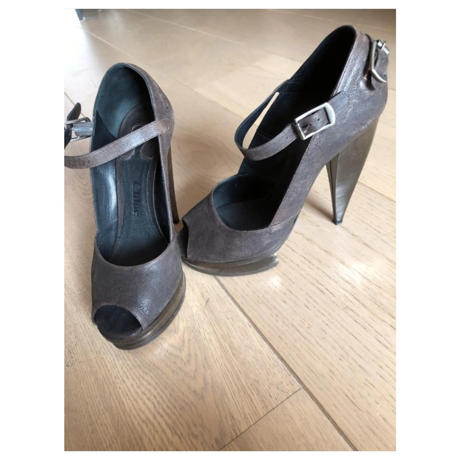 Escarpins Chloé Marron Foncé 4 Escarpins Chloé Marron Foncé – Image 2