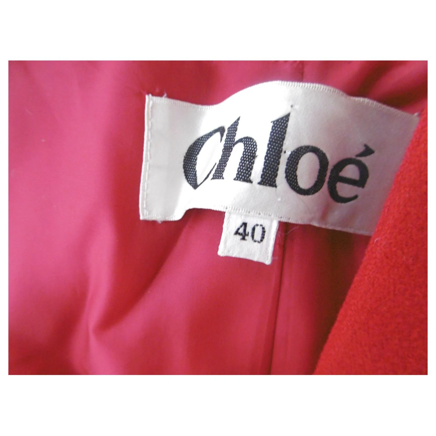 Chloé Manteau De Laine à Double Boutonnage Doublé Chloe Rouge 5 Chloé Manteau De Laine à Double Boutonnage Doublé Chloe Rouge – Image 3