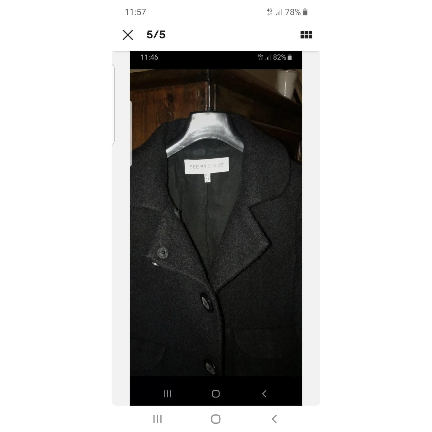 See By Chloé Manteaux, Vêtements D'extérieur Noir 6 See By Chloé Manteaux, Vêtements D'extérieur Noir – Image 4