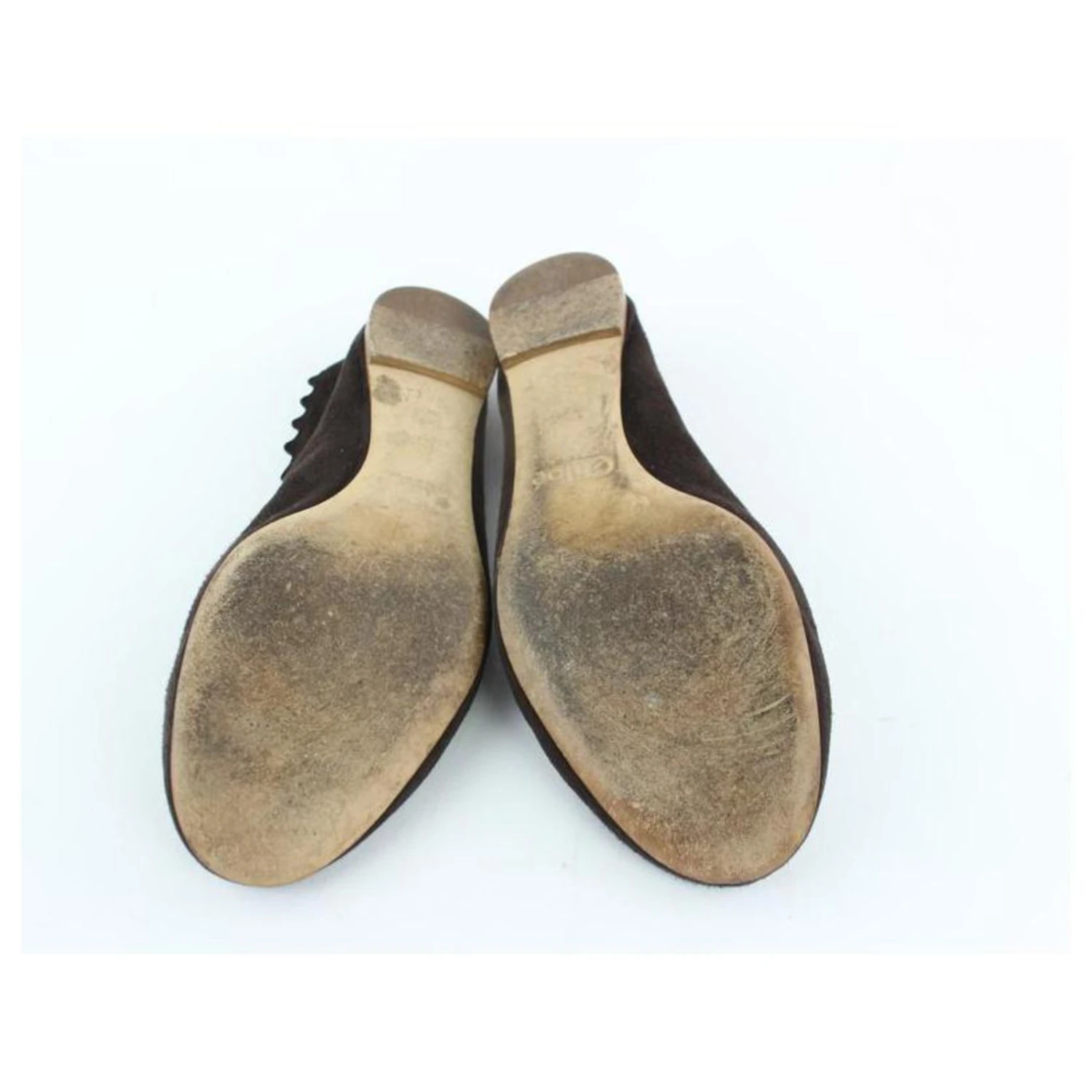 Chloé Ballerines En Daim Festonnées Lauren Ballerina Marron 6 Chloé Ballerines En Daim Festonnées Lauren Ballerina Marron – Image 4