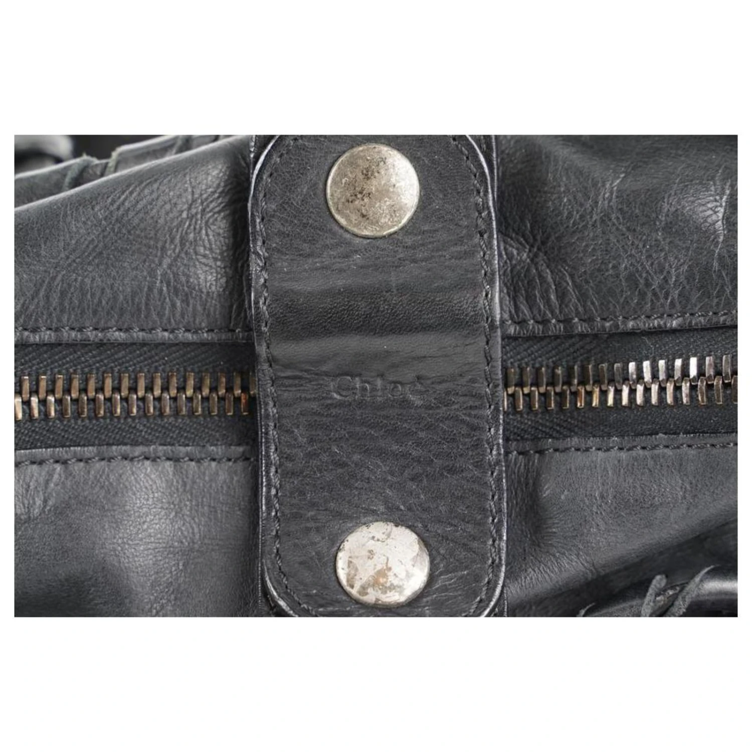 Chloé Sac Boston En Cuir Noir Silverado 4 Chloé Sac Boston En Cuir Noir Silverado – Image 2