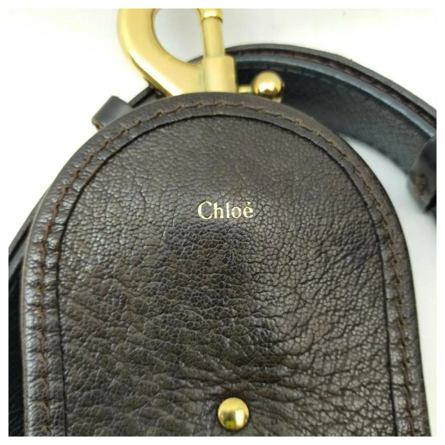 Chloé Sac Porté épaule Kerala En Cuir Marron Foncé 12 Chloé Sac Porté épaule Kerala En Cuir Marron Foncé – Image 10
