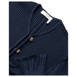 Chloé Cardigan En Maille Côtelée Froissée Bleu -Chloé 305488 5
