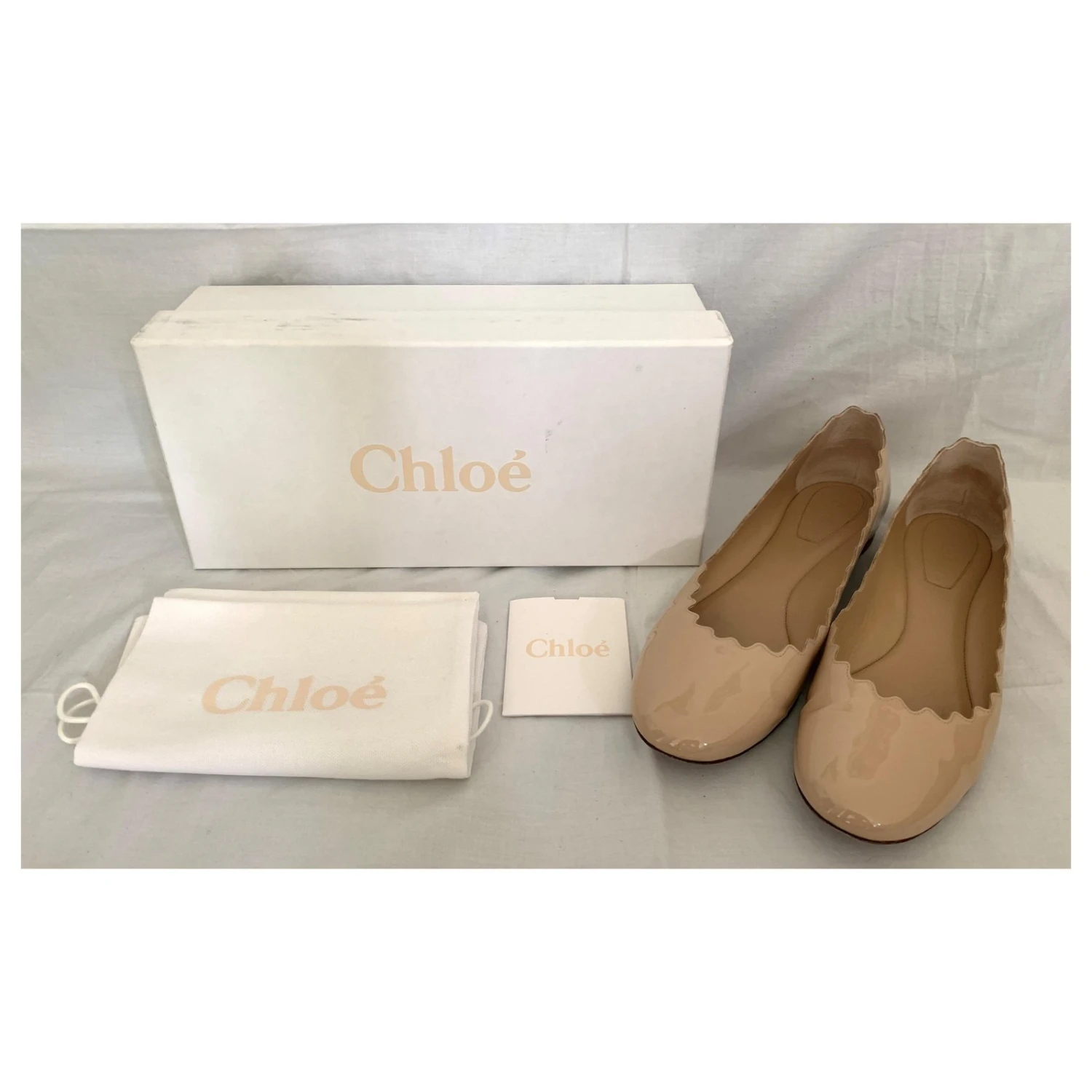 Chloé Chaussures Plates Lauren En Cuir Verni Nude Chair 12 Chloé Chaussures Plates Lauren En Cuir Verni Nude Chair – Image 10