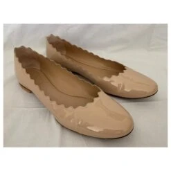 Chloé Chaussures Plates Lauren En Cuir Verni Nude Chair 16 Chloé Chaussures Plates Lauren En Cuir Verni Nude Chair -Chloé 315795 5