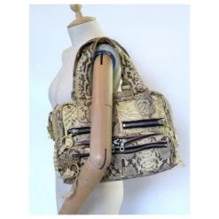 Chloé SAC A MAIN CHLOE BETTY EN CUIR PYTHON JAUNE YELLOW SNAKE LEATHER HAND BAG -Chloé 329997 10