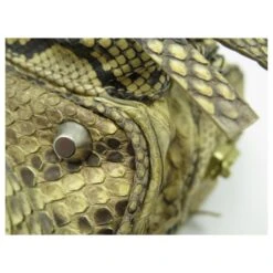 Chloé SAC A MAIN CHLOE BETTY EN CUIR PYTHON JAUNE YELLOW SNAKE LEATHER HAND BAG -Chloé 329997 6