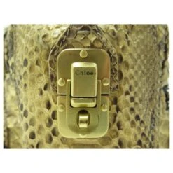 Chloé SAC A MAIN CHLOE BETTY EN CUIR PYTHON JAUNE YELLOW SNAKE LEATHER HAND BAG -Chloé 329997 8