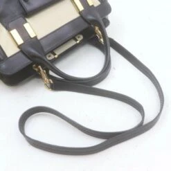 Chloé Sac De Sport Boston Bicolore Noir Avec Sangle -Chloé 330790 3