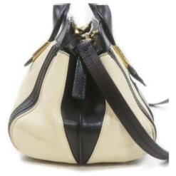 Chloé Sac De Sport Boston Bicolore Noir Avec Sangle -Chloé 330790 6