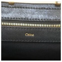 Chloé Sac De Sport Boston Bicolore Noir Avec Sangle -Chloé 330790 9