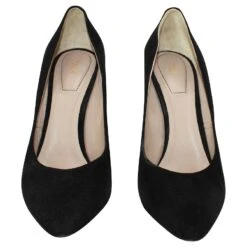 Chloé Talons Carrés En Daim Noir à Bout Pointu -Chloé 392302 3