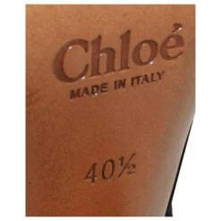 Chloé Talons Carrés En Daim Noir à Bout Pointu -Chloé 392302 8