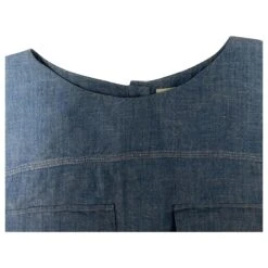 Chloé Haut En Jean Chloe Avec Bouton Et Détail Cravate En Coton Jeans Bleu -Chloé 397376 4