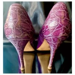 Chloé Escarpins En Cuir Verni Violet Foncé -Chloé 407091 9