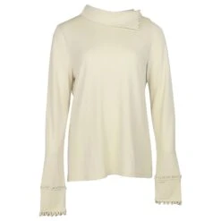 See By Chloé See By Chloe Haut à Col Montant En Viscose Crème Blanc Écru 13 See By Chloé See By Chloe Haut à Col Montant En Viscose Crème Blanc Écru -Chloé 428522 3