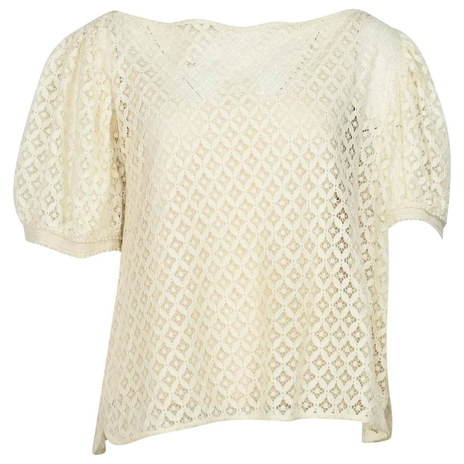 See By Chloé Haut En Dentelle See By Chloe En Coton Crème Blanc Écru 5 See By Chloé Haut En Dentelle See By Chloe En Coton Crème Blanc Écru – Image 3