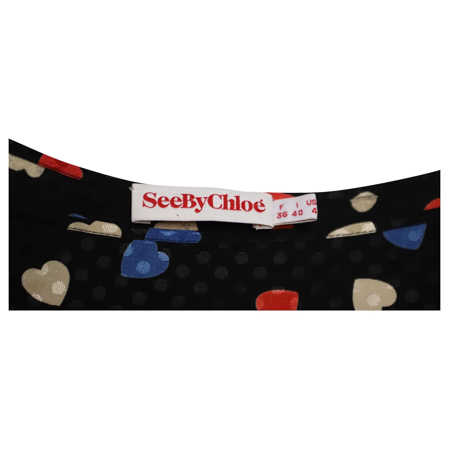 See By Chloé See By Chloe Chemisier à Imprimé Cœur En Viscose Noire 9 See By Chloé See By Chloe Chemisier à Imprimé Cœur En Viscose Noire – Image 7