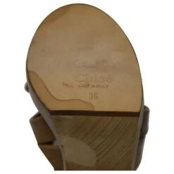 Sandales à Lanières Chloé Avec Talons En Bois En Cuir Fauve Marron Beige 16 Sandales à Lanières Chloé Avec Talons En Bois En Cuir Fauve Marron Beige -Chloé 469314 5