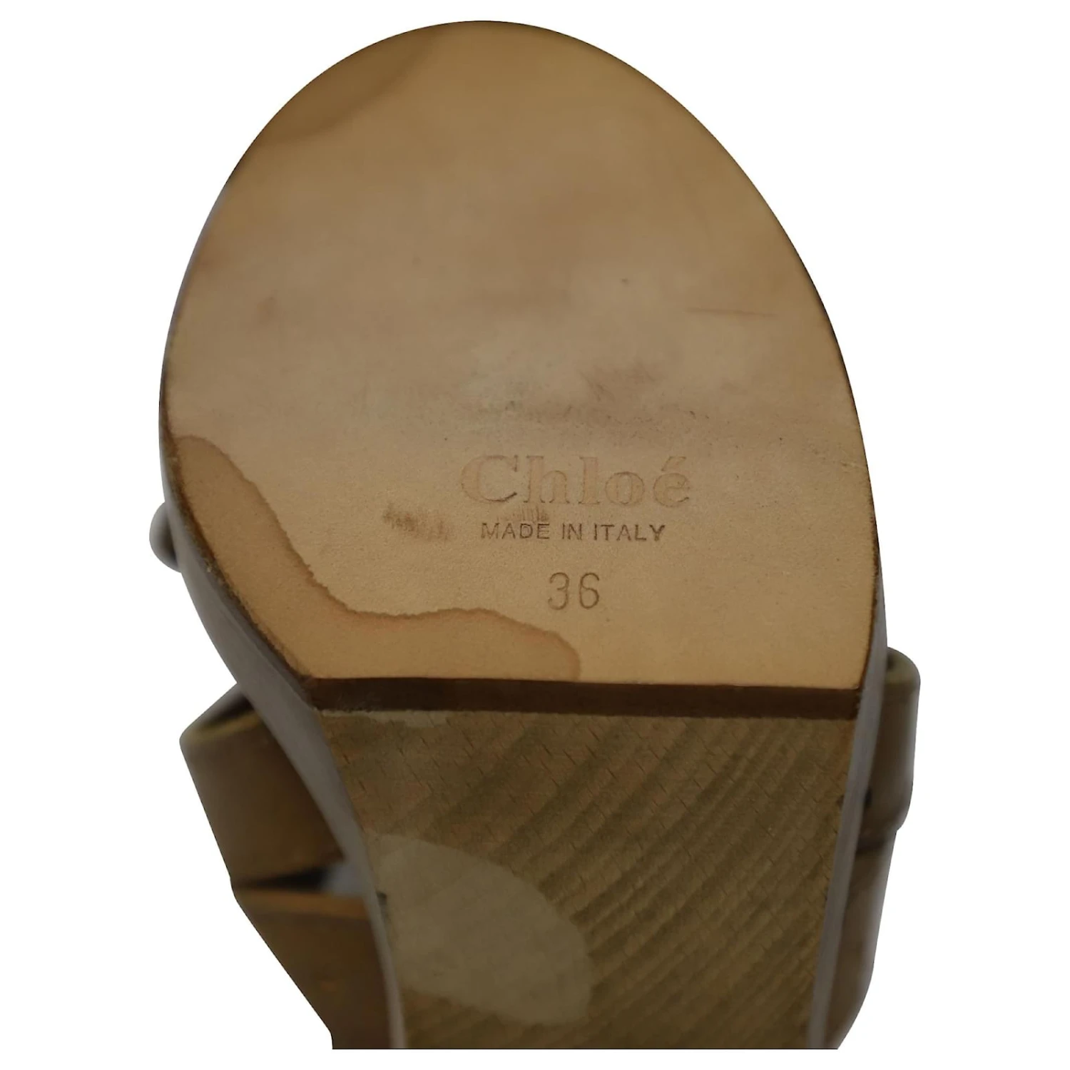 Sandales à Lanières Chloé Avec Talons En Bois En Cuir Fauve Marron Beige 7 Sandales à Lanières Chloé Avec Talons En Bois En Cuir Fauve Marron Beige – Image 5