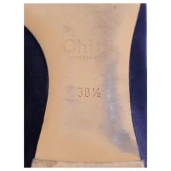 Chloé Lauren Ballerines En Daim Bleu -Chloé 494895 7