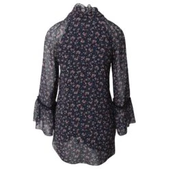 See By Chloé Chemisier En Georgette Fleurie à Volants En Polyester Noir 12 See By Chloé Chemisier En Georgette Fleurie à Volants En Polyester Noir -Chloé 516888 3