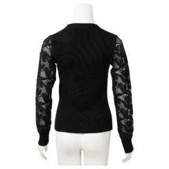 See By Chloé Pull à Empiècements En Dentelle Florale Noir -Chloé 527406 3