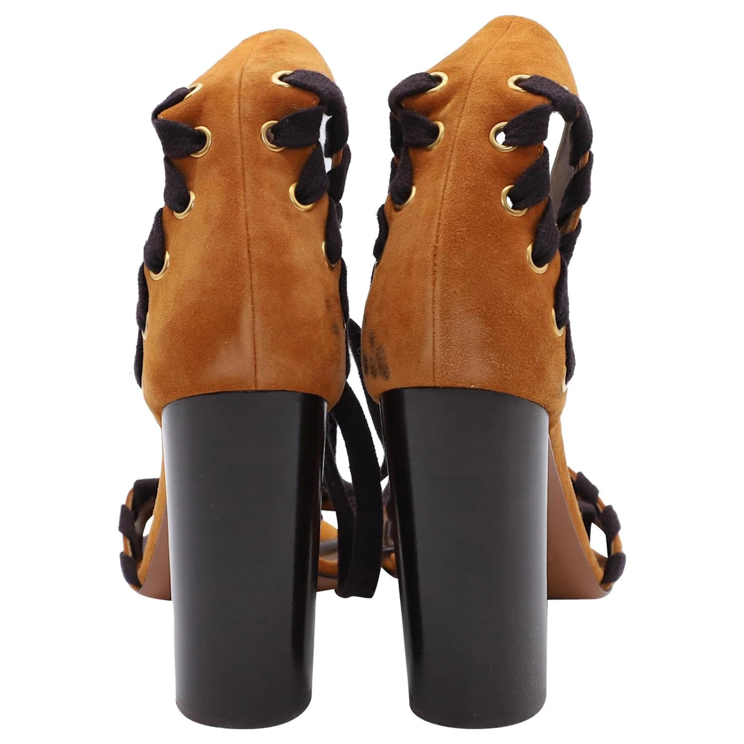 Chloé Sandales à Lacets Chloe Miles En Daim Marron 6 Chloé Sandales à Lacets Chloe Miles En Daim Marron – Image 4