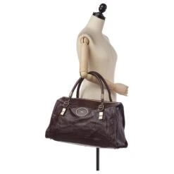 Chloé Sac à Main En Cuir Chloe Brown Victoria Marron Marron Foncé -Chloé 568381 6