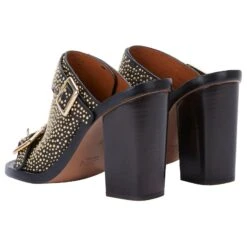 Chloé Mules Cloutées Dorées Métallisé -Chloé 578270 4