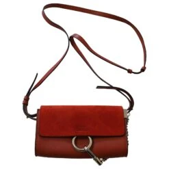 Chloé Chloe Faye Petit Sac à Bandoulière En Cuir Rouge -Chloé 590516 4