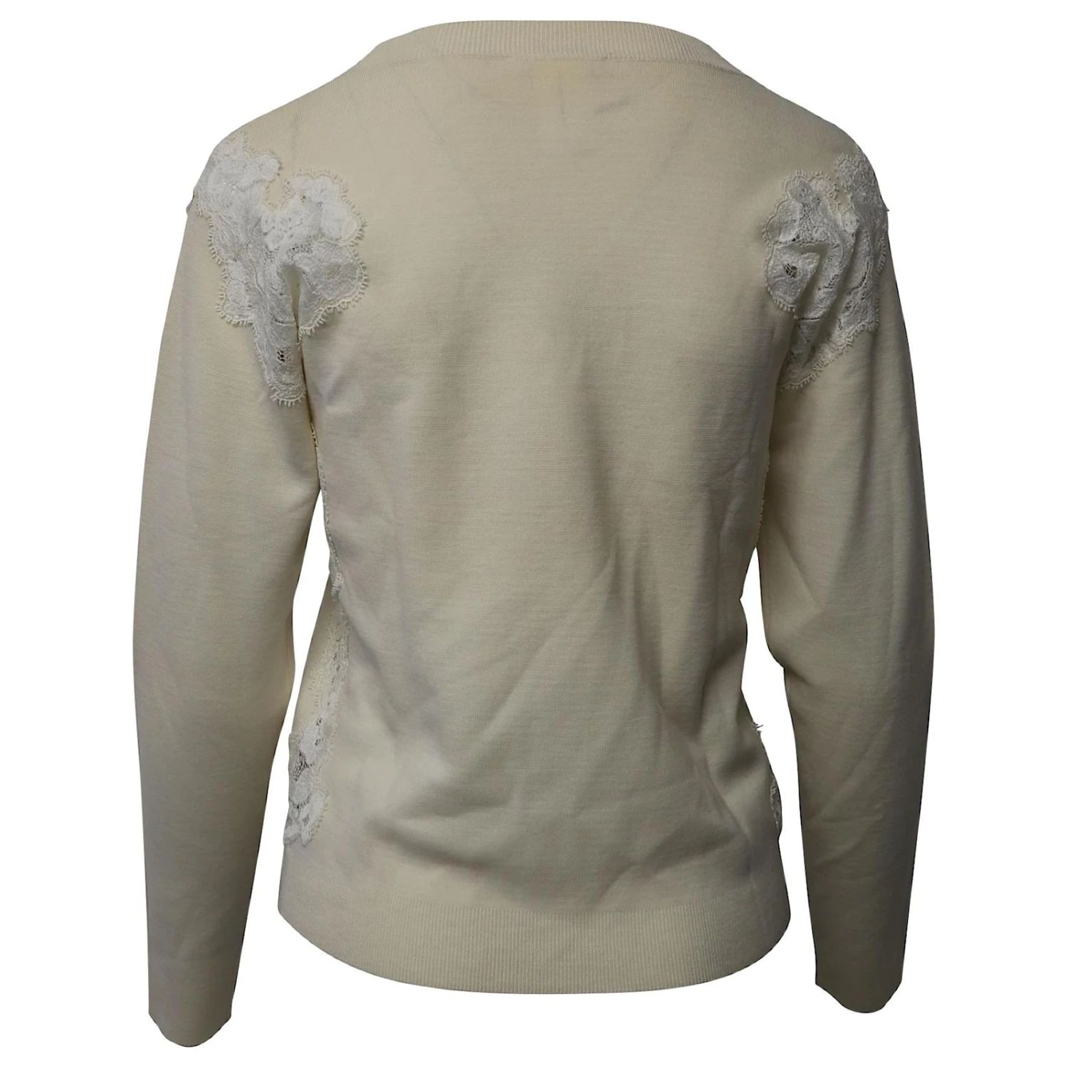 Chloé Chloe Pull Orné De Dentelle En Laine Beige 4 Chloé Chloe Pull Orné De Dentelle En Laine Beige – Image 2