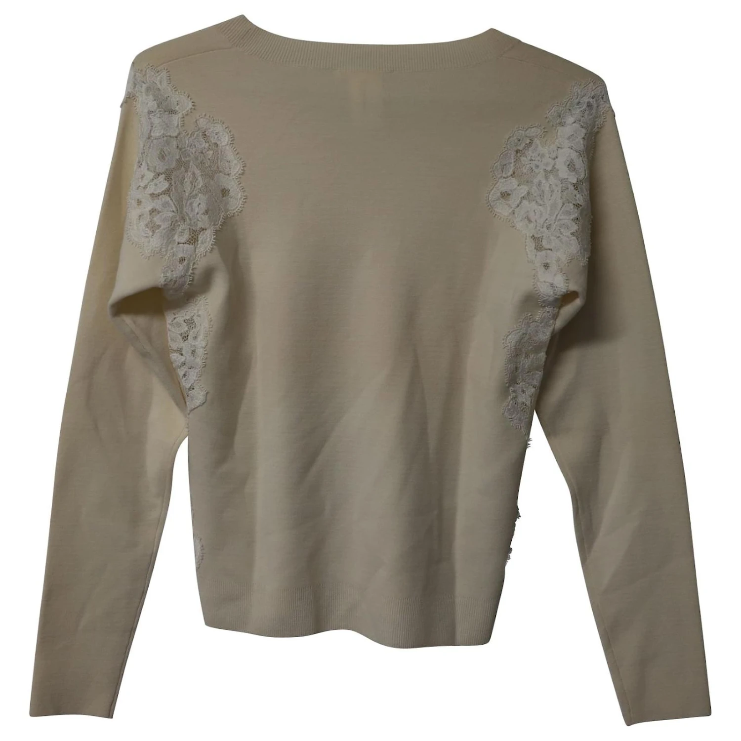 Chloé Chloe Pull Orné De Dentelle En Laine Beige 7 Chloé Chloe Pull Orné De Dentelle En Laine Beige – Image 5