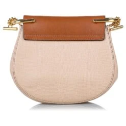 Chloé Sac à Bandoulière En Cuir Marron Chloe Drew Beige -Chloé 597764 3