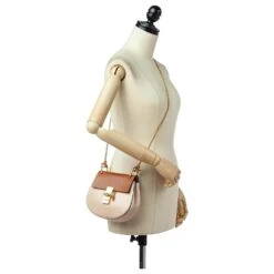 Chloé Sac à Bandoulière En Cuir Marron Chloe Drew Beige -Chloé 597764 8