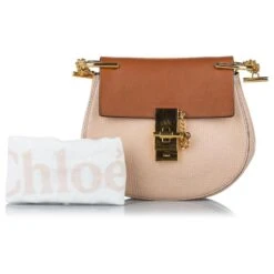 Chloé Sac à Bandoulière En Cuir Marron Chloe Drew Beige -Chloé 597764 9