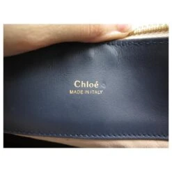 Chloé SAC A MAIN CHLOE BAYLEE MEDIUM BANDOULIERE EN CUIR PYTHON BLEU HAND BAG -Chloé 600376 8