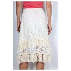 See By Chloé See By Chloe Jupe à Franges Crème -Chloé 605354 4