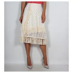 See By Chloé See By Chloe Jupe à Franges Crème -Chloé 605354 6