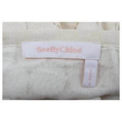 See By Chloé See By Chloe Jupe à Franges Crème -Chloé 605354 7