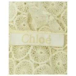 Top En Dentelle Crochetée à Volants Chloé En Coton Blanc -Chloé 617540 4
