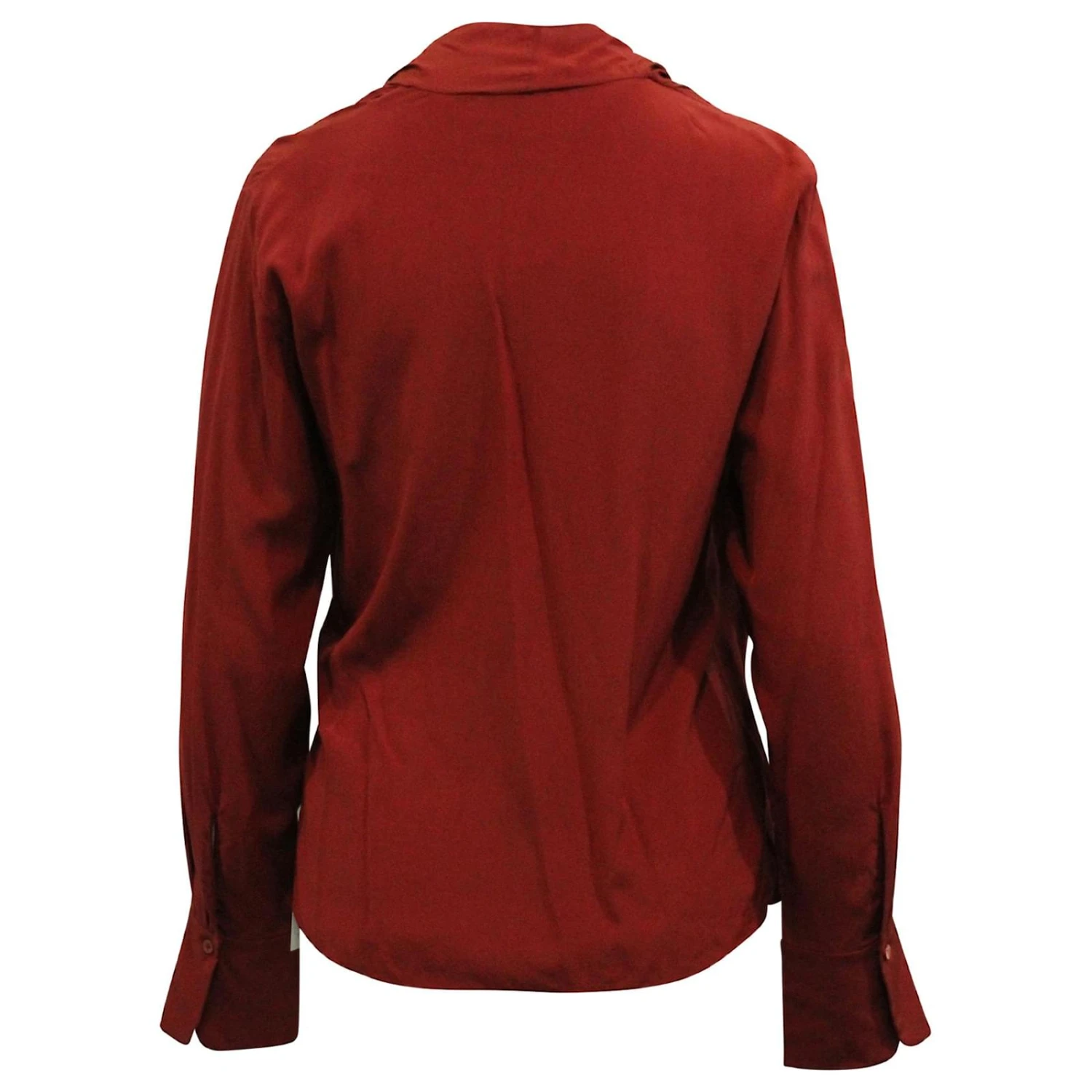 Blouse Drapée Chloé En Soie Rouge 5 Blouse Drapée Chloé En Soie Rouge – Image 3