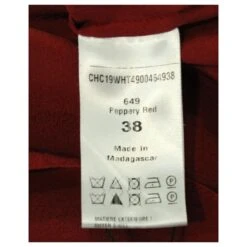 Blouse Drapée Chloé En Soie Rouge 12 Blouse Drapée Chloé En Soie Rouge -Chloé 617804 5