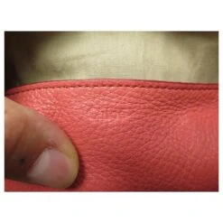 Chloé NEUF TROUSSE A MAIN CHLOE 16CM SAC POCHETTE EN CUIR GRAINE TAUPE HAND BAG PURSE -Chloé 636982 6