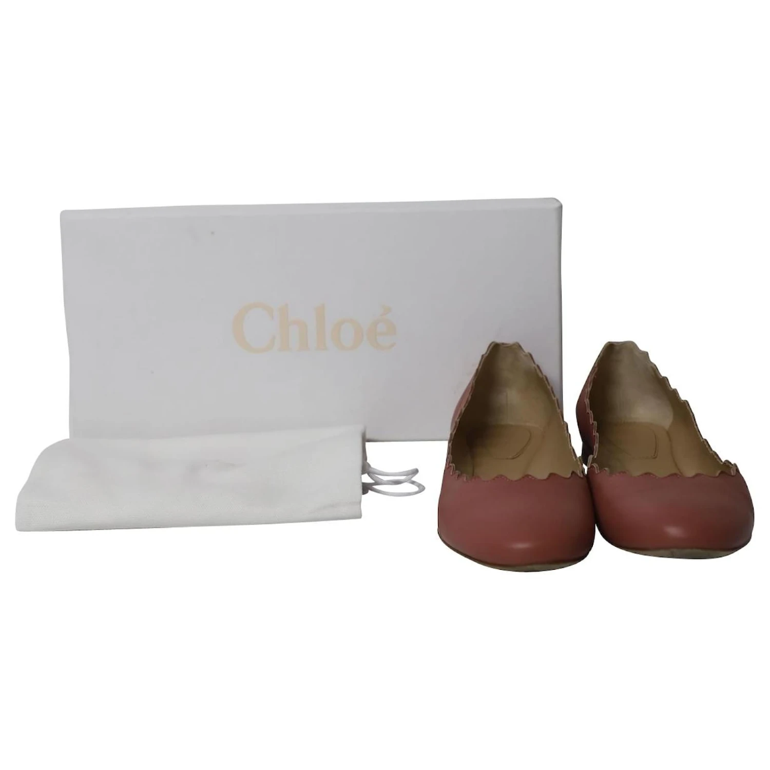 Chloé Ballerines Chloe Lauren En Cuir Rose Rouille 12 Chloé Ballerines Chloe Lauren En Cuir Rose Rouille – Image 10